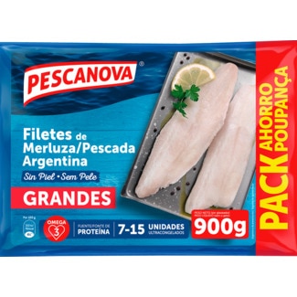 Pescanova Filetes Pescada Argentina sem Pele embalagem 900 g
