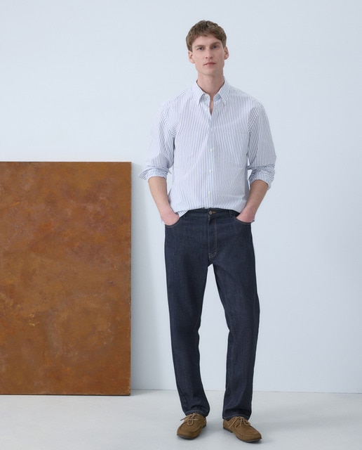 Emidio Tucci - Camisa sport de hombre non iron manga larga.