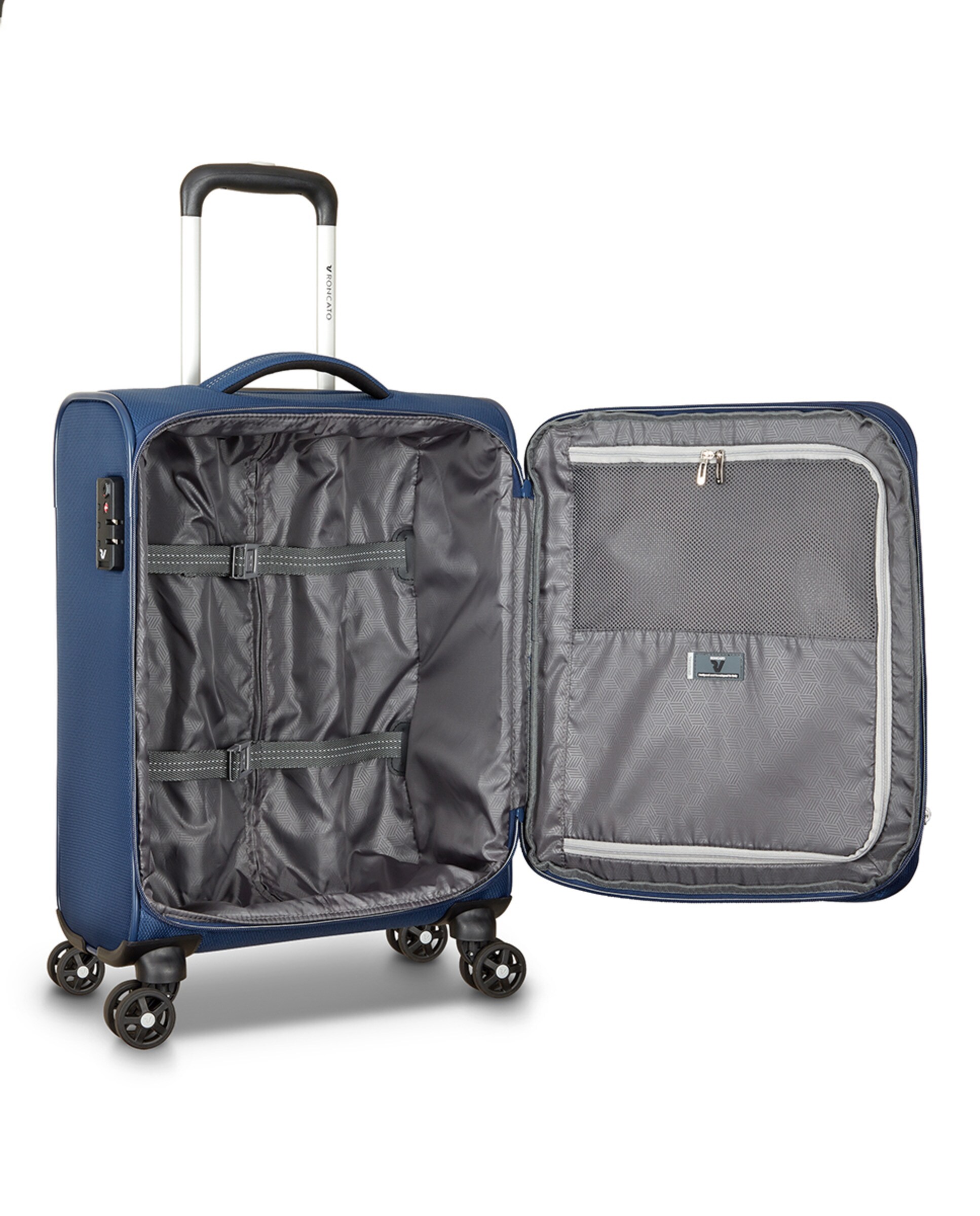 Trolley de Cabine Flyover Flexível e Expansível com Capacidade até 47 L Azul-marinho-3