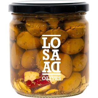 LOSADA aceitunas pico limón partidas tarro 345 g neto escurrido