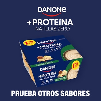 Proteína natillas zero sabor avellana y chocolate blanco pack 4 unidades 120 g - Danone