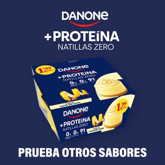 Proteína natillas zero sabor tarta de limón pack 4 unidades 120 g - Danone