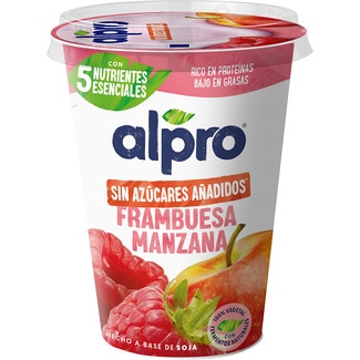 ALPRO Big Pot especialidad vegetal de soja con frambuesa & manzana envase 400 g