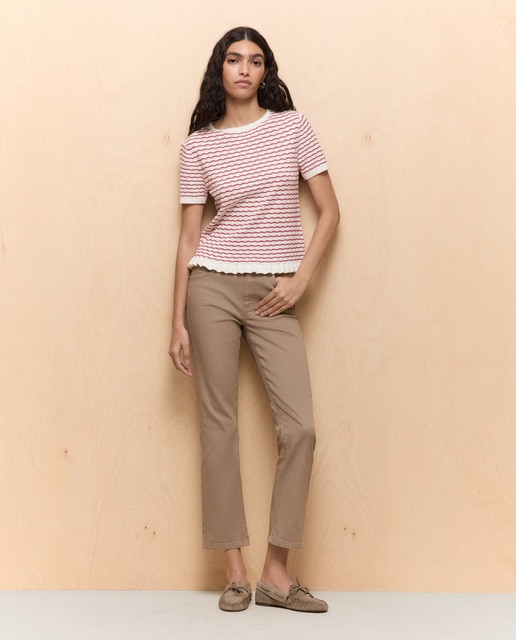 Easy Wear - Pantalón de mujer slim tiro medio.