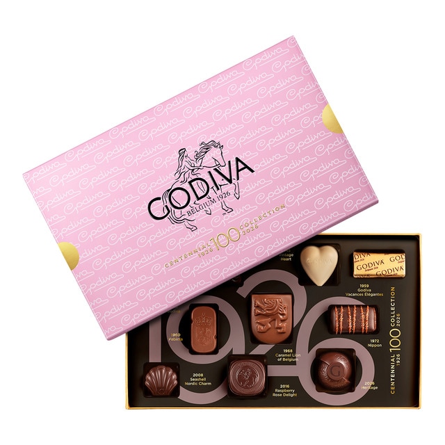 Bombones belgas colección del centenario 2026 10 piezas Godiva