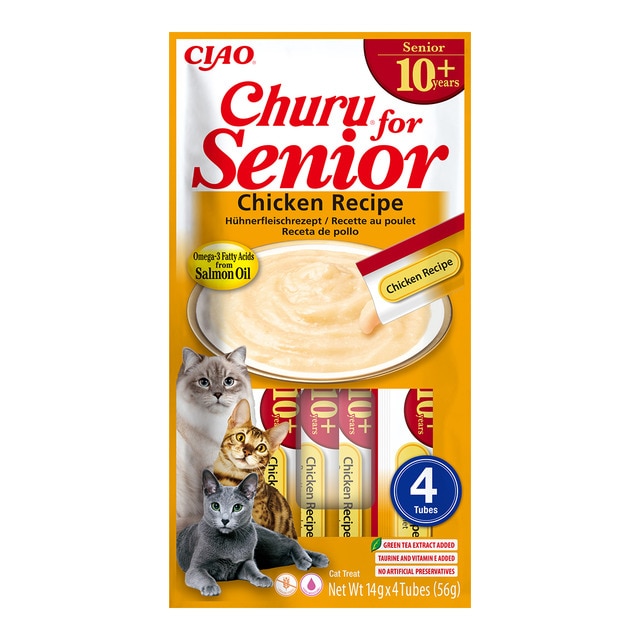 Churu - Snack para gatos sénior Churu pollo 4 x 14 g.