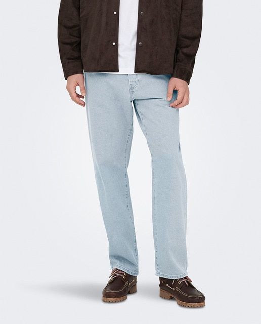 Only & Sons - Pantalón vaquero de hombre straight fit..