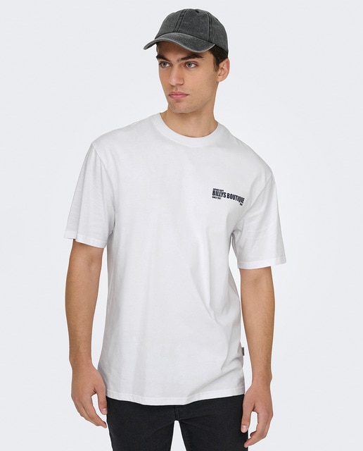Only & Sons - Camiseta manga corta de hombre relaxed fit. 100% algodón..