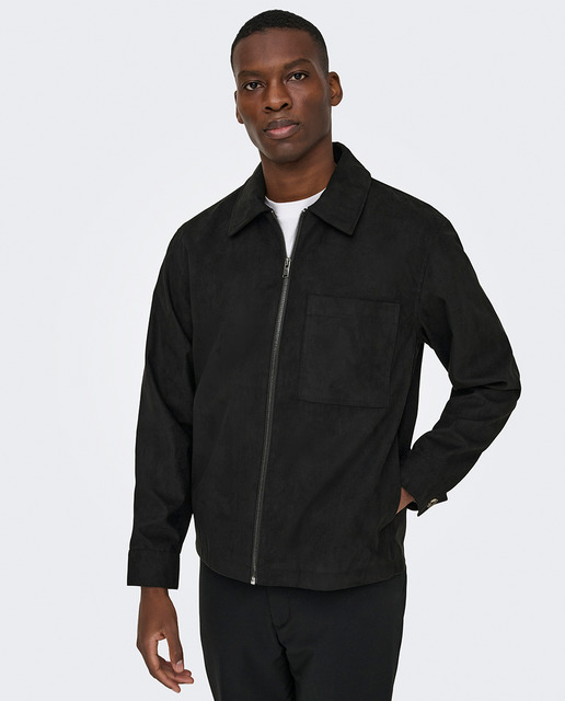 Only & Sons - Chaqueta antelina de hombre regular fit..