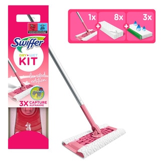 Swiffer 8 Panos + kit Pink embalagem 1 unidade