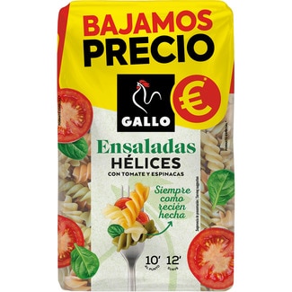 GALLO Ensaladas hélices con tomate y espinacas paquete 400 g