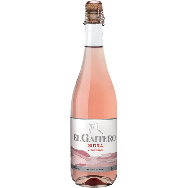 sidra rosé achampanada semi seca botella 75 cl - El Gaitero