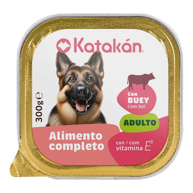 Katakán – Comida húmeda para perros adultos Katakán buey 300 g.