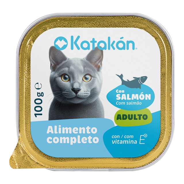 Katakán – Comida húmeda para gatos adultos Katakán salmón 100 g.