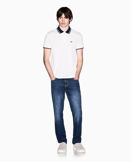 Armani Exchange - Vaquero de hombre J16 fit recto lavado medio.