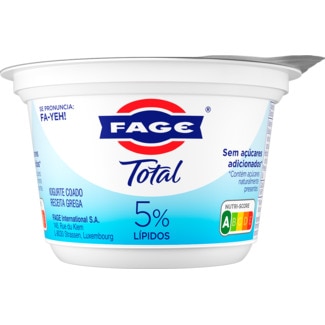 Fage Iogurte Grego Natural 5% Matéria Gorda embalagem 170 g