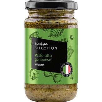 EL CORTE INGLES SELECTION Sauce Pesto a la Genovese glutenfrei Topf 190 g netto Abtropfgewicht