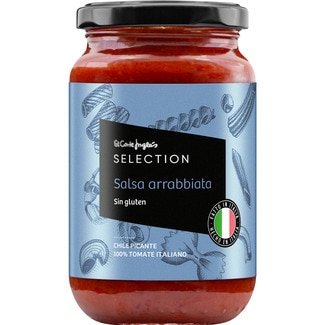 EL CORTE INGLES SELECTION salsa arrabbiata sin gluten bote 350 g neto escurrido