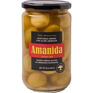 AMANIDA aceitunas verdes con aliño obregón Schale 315 g netto Abtropfgewicht