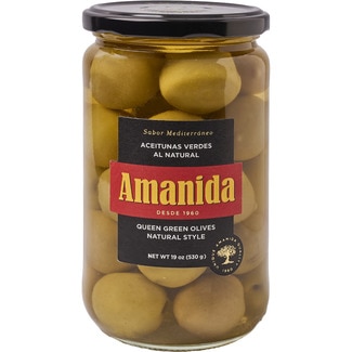 AMANIDA aceitunas verdes al natural Schale 315 g netto Abtropfgewicht