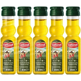 CARBONELL aceite de oliva virgen extra pack 5 monodosis de 20 ml