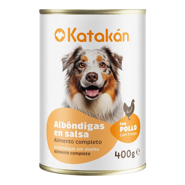 Katakán – Comida húmeda para perros adultos Katakán albondigas en salsa con pollo 400 g.