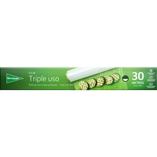 EL CORTE INGLES Frischhaltefolie Dreifachnutzung Mikrowelle Gefrieren und Aufbewahren Rolle 30 m