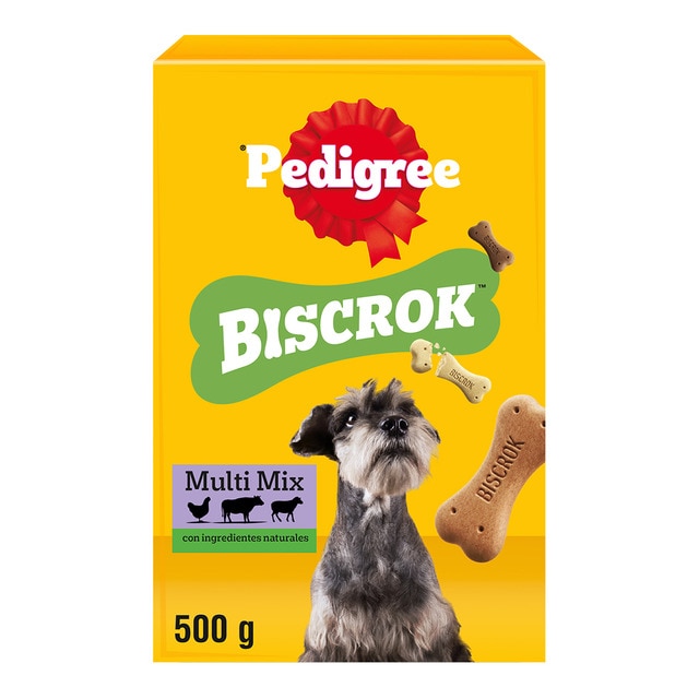 Pedigree – Snack para perros adultos Pedigree galletas Biscrok Multi Mix 500 g.
