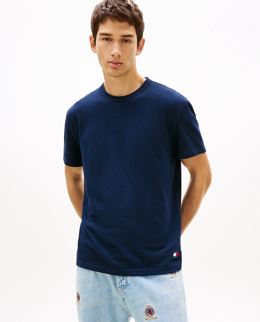 Tommy Jeans - Camiseta de hombre regular fit manga corta en tejido gofreado.