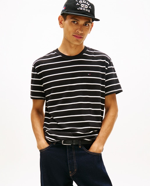 Tommy Jeans - Camiseta de hombre de rayas regular fit de manga corta.