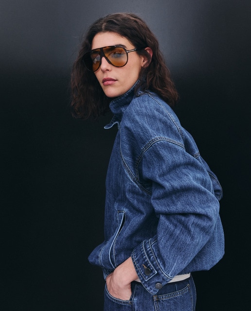 Tintoretto - Cazadora de mujer bomber denim.