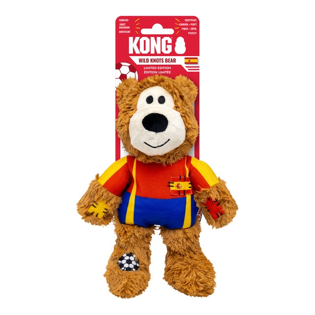 Kong - Juguete oso Mundial España Wild Knots para perros Kong