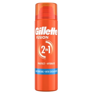 Gillette Gel de Barbear Hidratante Fusion 2 em 1 embalagem 200 ml