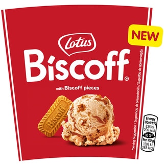 Biscoff helado con trozos de galleta caramelizada tarrina 425 ml - Lotus