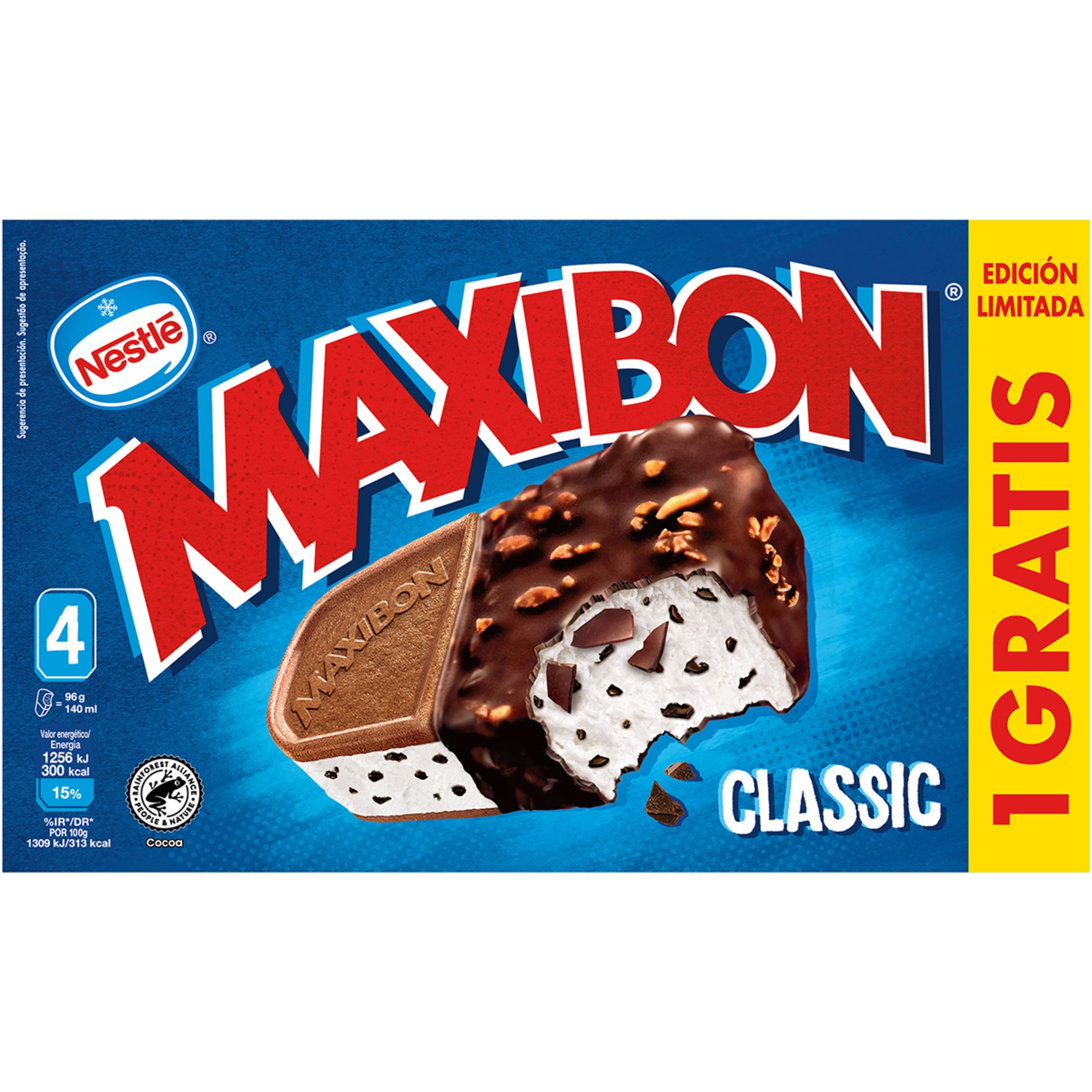 helado Classic sándwich de nata y trocitos de chocolate 4 unidades + 1 gratis Edición Limitada