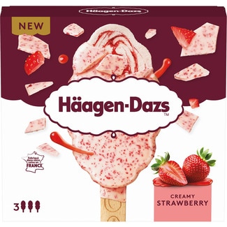 Helado Creamy Strawberry 3 unidades estuche 240 ml - Haagen-dazs