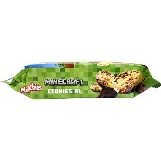 Cookies XL con pepitas y bañadas en chocolate Mr Munchies paquete 140 g - Minecraft