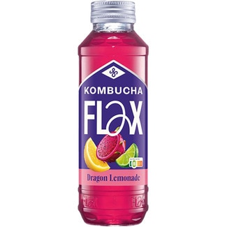 FLAX kombucha Dragon Lemonade sabor pitaya, lima y limón botella 330 ml