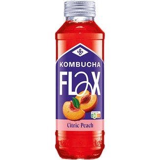 FLAX kombucha Citric Peach de melocotón y naranja botella 330 ml
