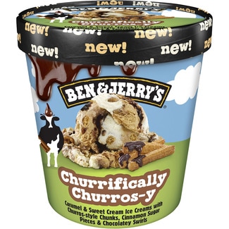 Helado de caramelo y nata con tropezones sabor churros tarrina 465 ml - Ben & Jerry's