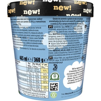 Helado de caramelo y nata con tropezones sabor churros tarrina 465 ml - Ben & Jerry's
