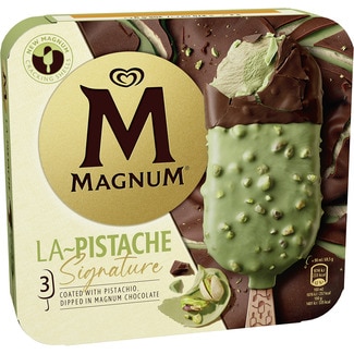 Signature La Pistache helado sabor pistacho 3 unidades estuche 270 ml - Magnum