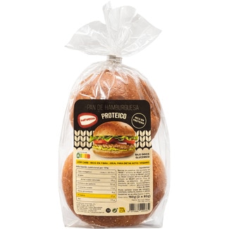 NATURPAN pan de hamburguesa proteico vegano low carb 2 unidades bolsa 160 g