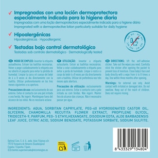 EL CORTE INGLES toallitas infantiles con aloe vera y camomila pack 2 envases 72 unidades