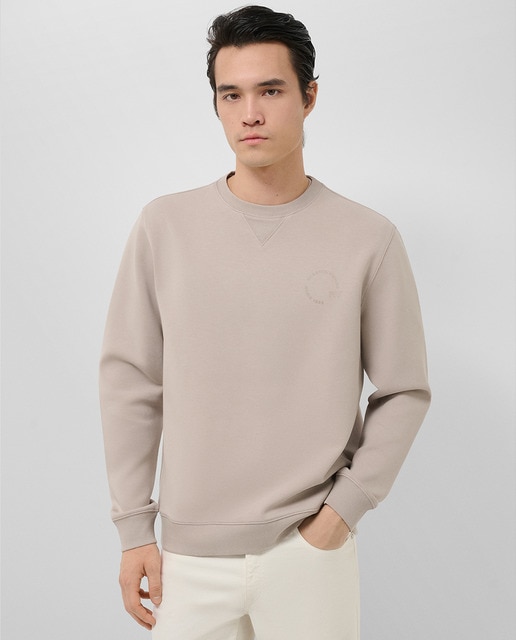 Roberto Verino - Sudadera de hombre logo a tono en pecho.