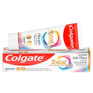 Colgate Pasta de Dentes Total Plaque Branqueador embalagem 75 ml