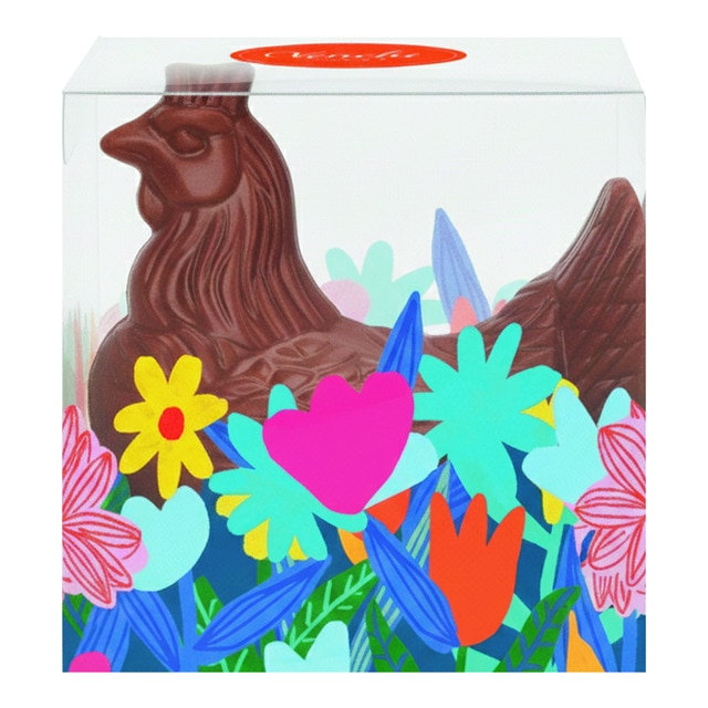 Figura de gallina de chocolate con leche Venchi