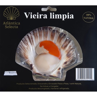 ATLANTICA SELECTA King scallop clean half shell approximate weight piece 80 g