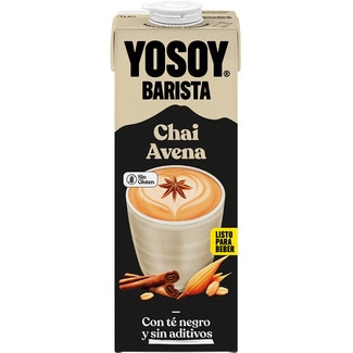 YOSOY BARISTA bebida de avena con té chai sin gluten carton 1 l