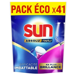 Sun Detergente Loiça Máquina  Absolute Brilho embalagem 41 doses